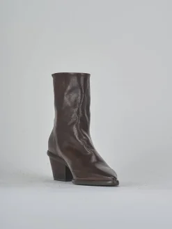 Stivaletti tacco 6cm pelle testa