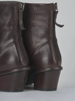 Stivaletti tacco 6cm pelle testa