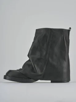 Stivaletti tacco 3cm pelle nero