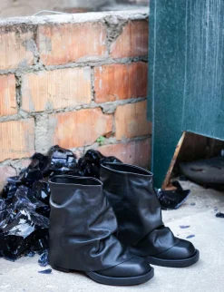 Stivaletti tacco 3cm pelle nero