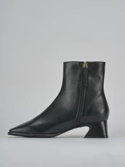 Stivaletti tacco 5cm pelle nero