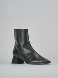 Stivaletti tacco 5cm pelle nero