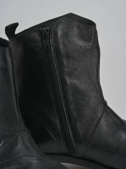 Stivaletti tacco 2cm pelle nero