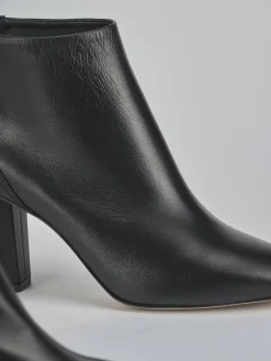 Stivaletti tacco 9cm pelle nero