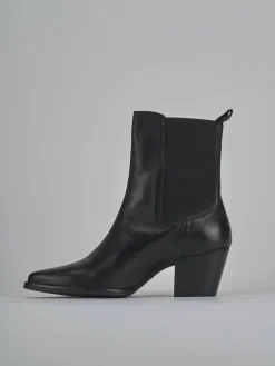 Stivaletti tacco 7cm pelle nero