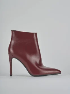 Stivaletti tacco 11cm pelle sostenibile rosso