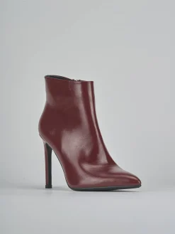 Stivaletti tacco 11cm pelle sostenibile rosso