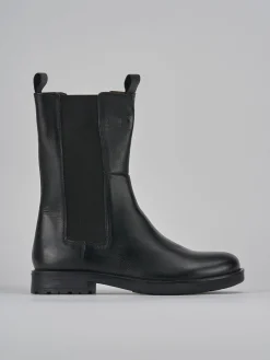 Stivaletti tacco 1cm pelle nero