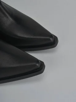 Stivaletti tacco 8cm pelle nero