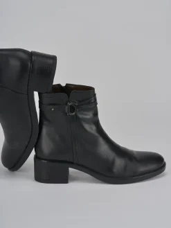 Stivaletti tacco 5cm pelle nero