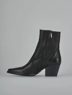 Stivaletti tacco 7cm pelle nero