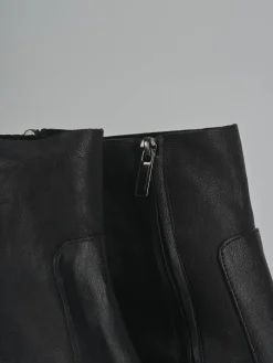 Stivaletti tacco 7cm pelle nero