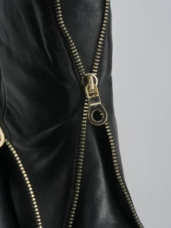 Stivaletti tacco 7cm pelle nero