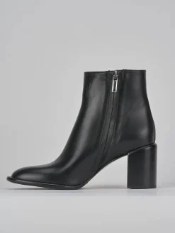 Stivaletti tacco 7cm pelle nero