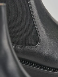 Stivaletti tacco 2cm pelle nero