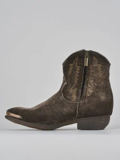 Stivaletti tacco 2cm velluto testa