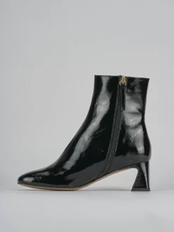 Stivaletti tacco 5cm vernice nero
