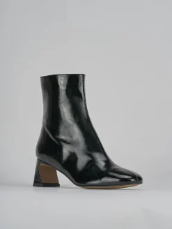 Stivaletti tacco 5cm vernice nero
