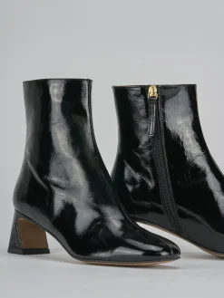 Stivaletti tacco 5cm vernice nero