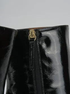 Stivaletti tacco 5cm vernice nero