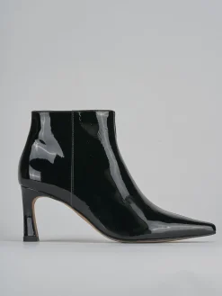 Stivaletti tacco 7cm vernice nero