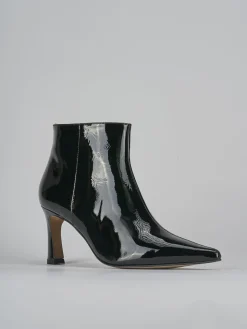 Stivaletti tacco 7cm vernice nero