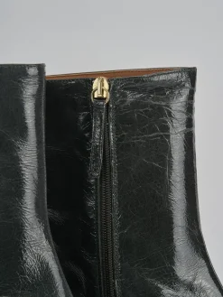 Stivaletti tacco 5cm vernice verde