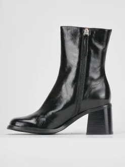 Stivaletti tacco 8cm vernice nero