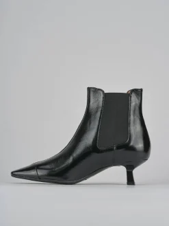 Stivaletti tacco 5cm vernice nero