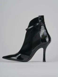 Stivaletti tacco 9cm vernice nero