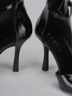 Stivaletti tacco 9cm vernice nero