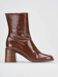 Stivaletti tacco 8cm vernice testa