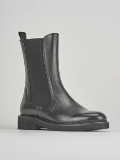Stivaletto tacco 2 cm nero pelle