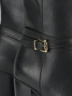 Stivaletto tacco 8 cm nero pelle