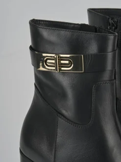 Stivaletto tacco 8 cm nero pelle