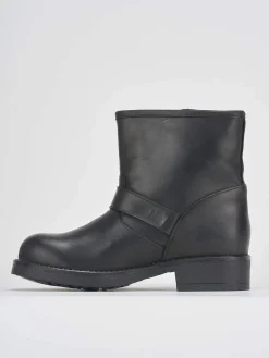 Stivaletto tacco 3 cm nero pelle