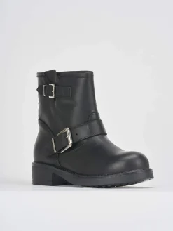 Stivaletto tacco 3 cm nero pelle