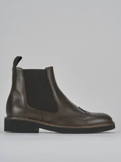 Stivaletto tacco 2 cm testa pelle