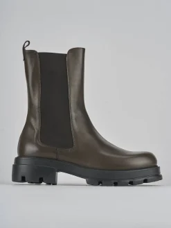 Stivaletto tacco 2 cm testa pelle