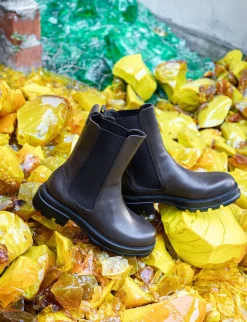 Stivaletto tacco 2 cm testa pelle