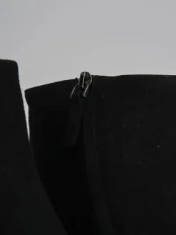 Stivaletto tacco 7 nero camoscio