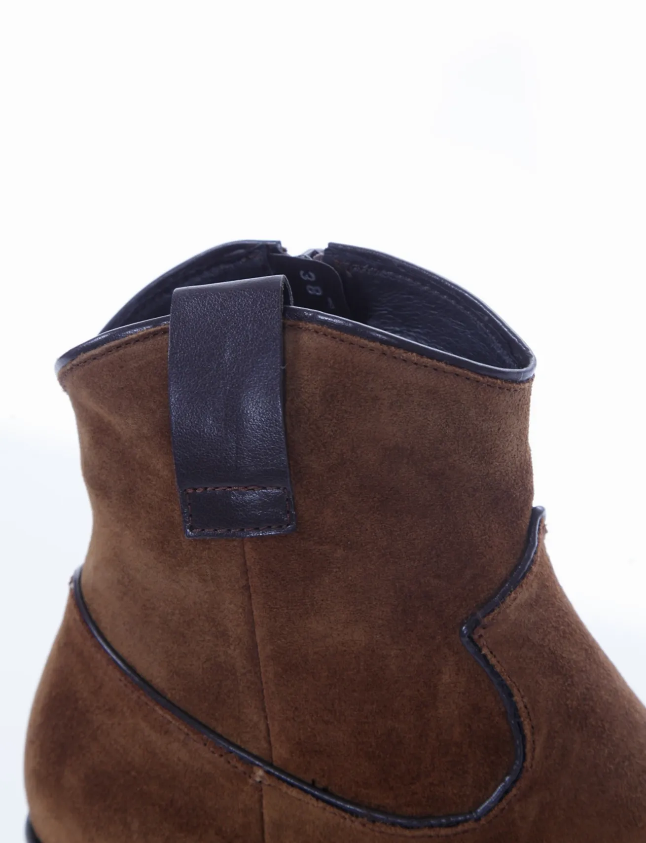 stivaletto texano tacco 3 cm cuoio