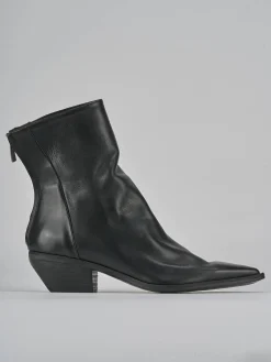 Stivaletto texano tacco 3 cm nero pelle