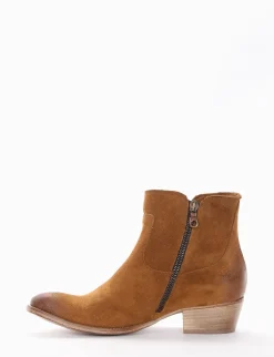 stivaletto texano tacco 4 cm cuoio