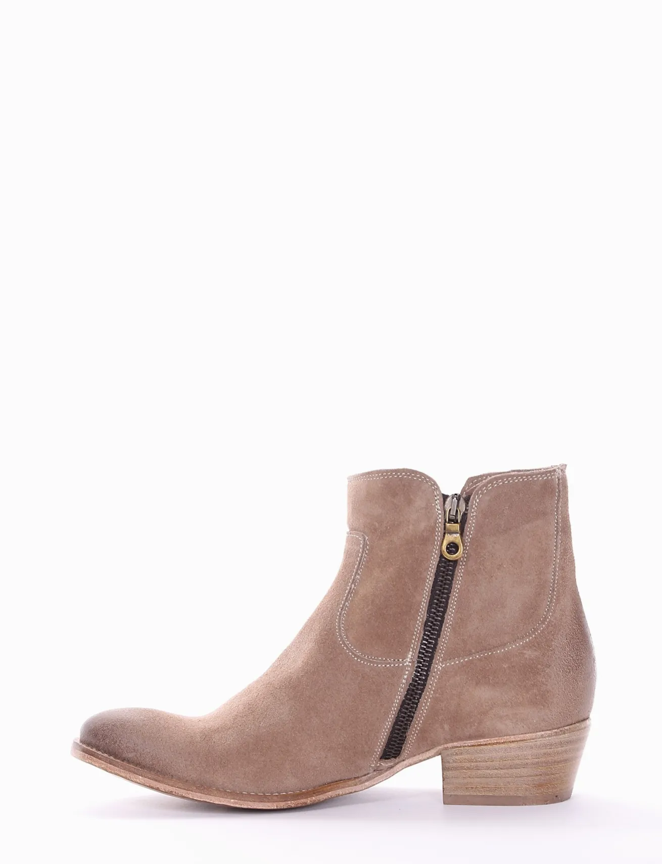 stivaletto texano tacco 4 cm beige