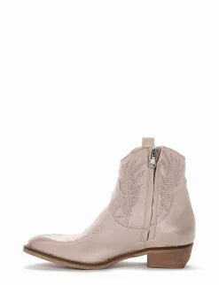 stivaletto texano tacco 3 cm bianco