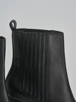 Stivaletto texano tacco 9 cm nero pelle