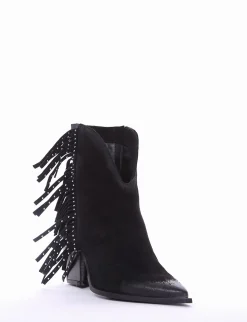 stivaletto texano tacco 8 cm nero