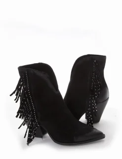 stivaletto texano tacco 8 cm nero