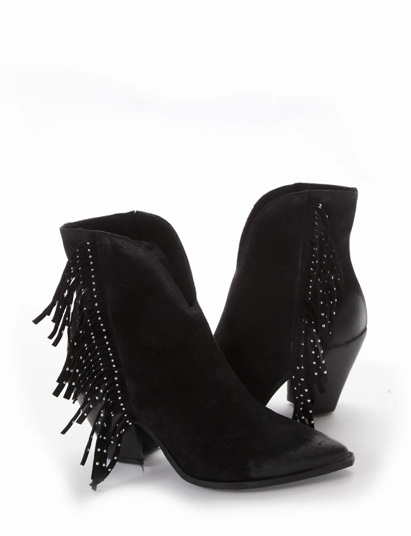 stivaletto texano tacco 8 cm nero